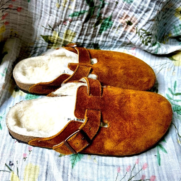 Birkenstock Boston Shearling Mink Clogs - Picture 3 of 7